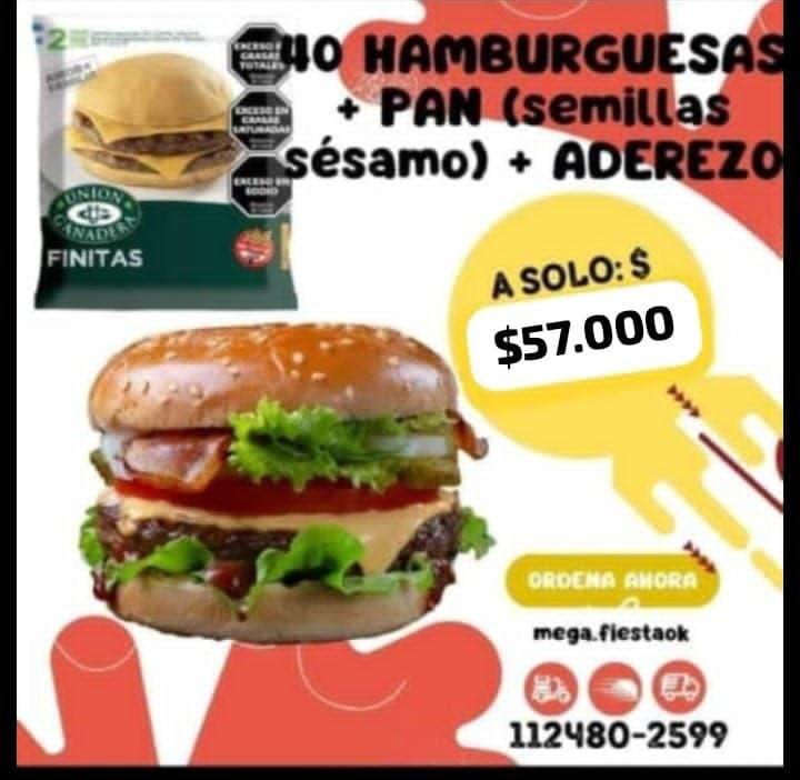 Promocion 40 hamburguesas Union ganadera